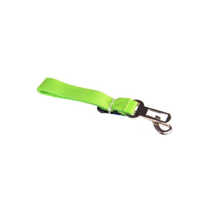 Adjustable Pet Harness Lead for Car Travel with Clip Attachment Nylon Restraint Strap - Pink