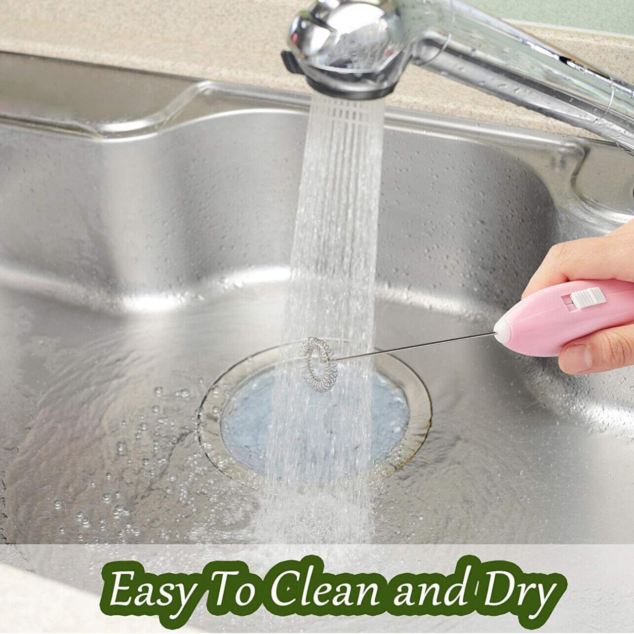 Electric Kitchen Mini Foamer Milk Frother Egg Beater Stirrer Whisk Mixer Tool - Purple