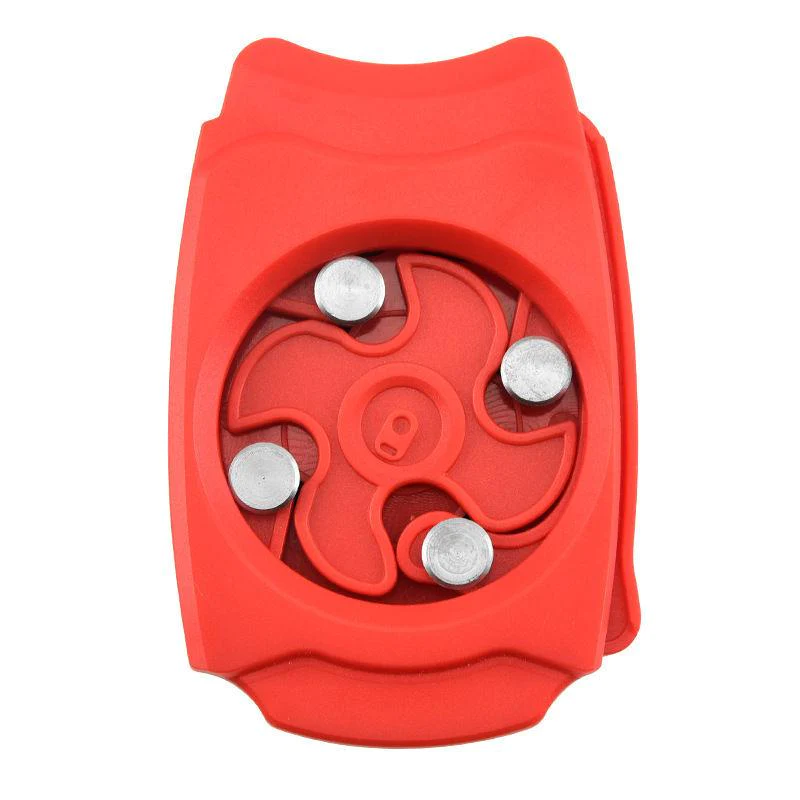 Topless Can Opener Manual Kitchen Tool for Beer Soda and Tin Bottles - Red