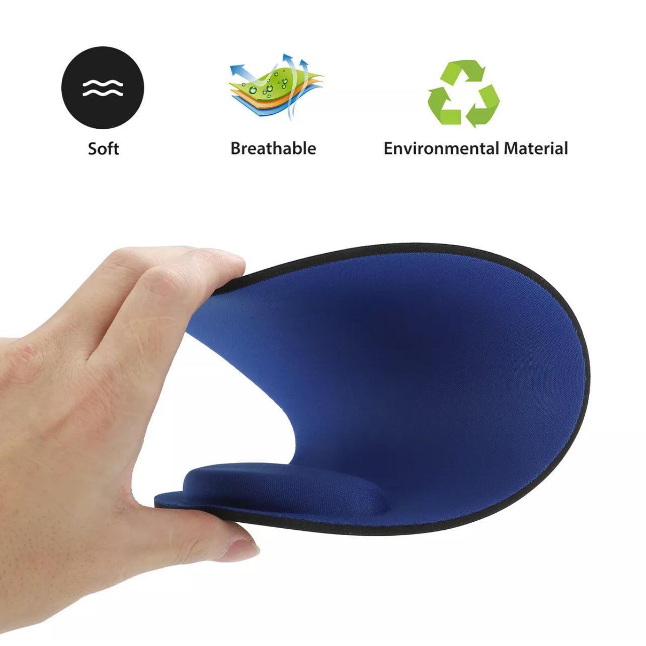 Comfort Mouse Pad with Built In Wrist Support Non Slip Ergonomic Mice Mat - Red