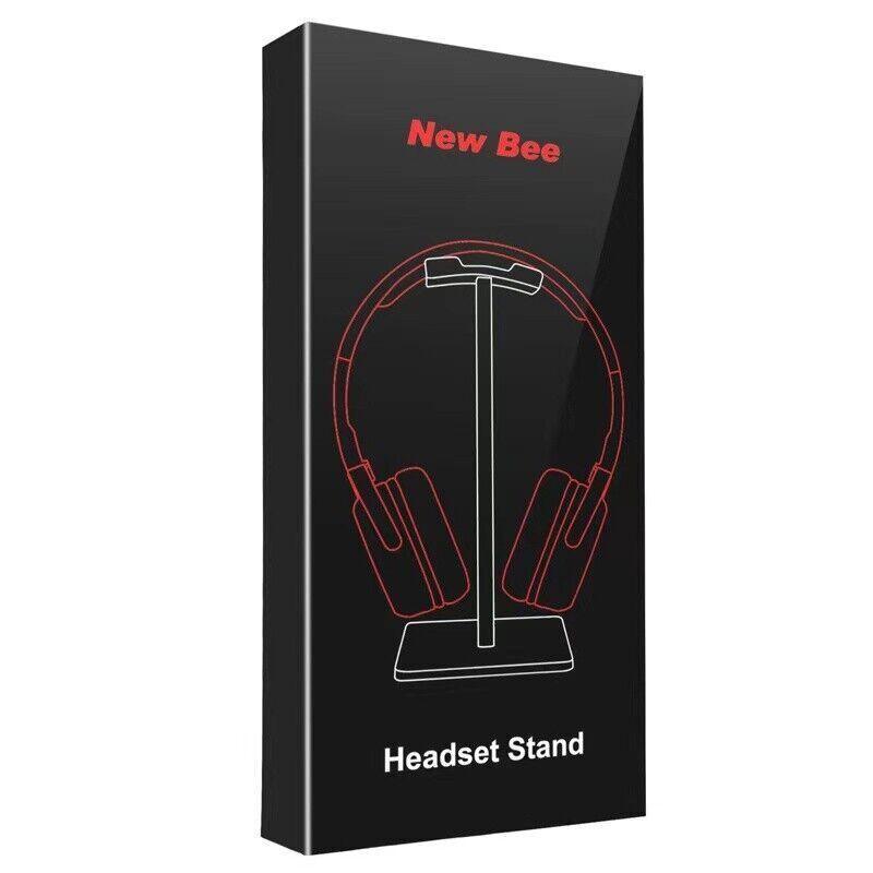 New Bee Portable Earphone Headset Hanger Holder Headphone Desk Display Stand - White