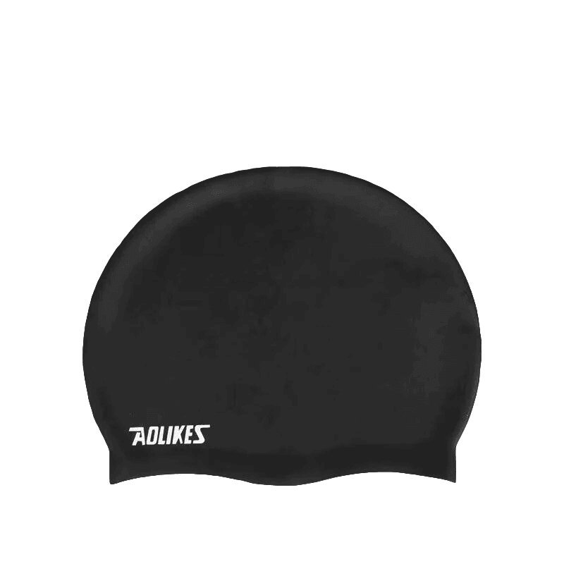 Aolikes Silicone Swimming Cap Waterproof Unisex Swim Hat for Men and Women - White