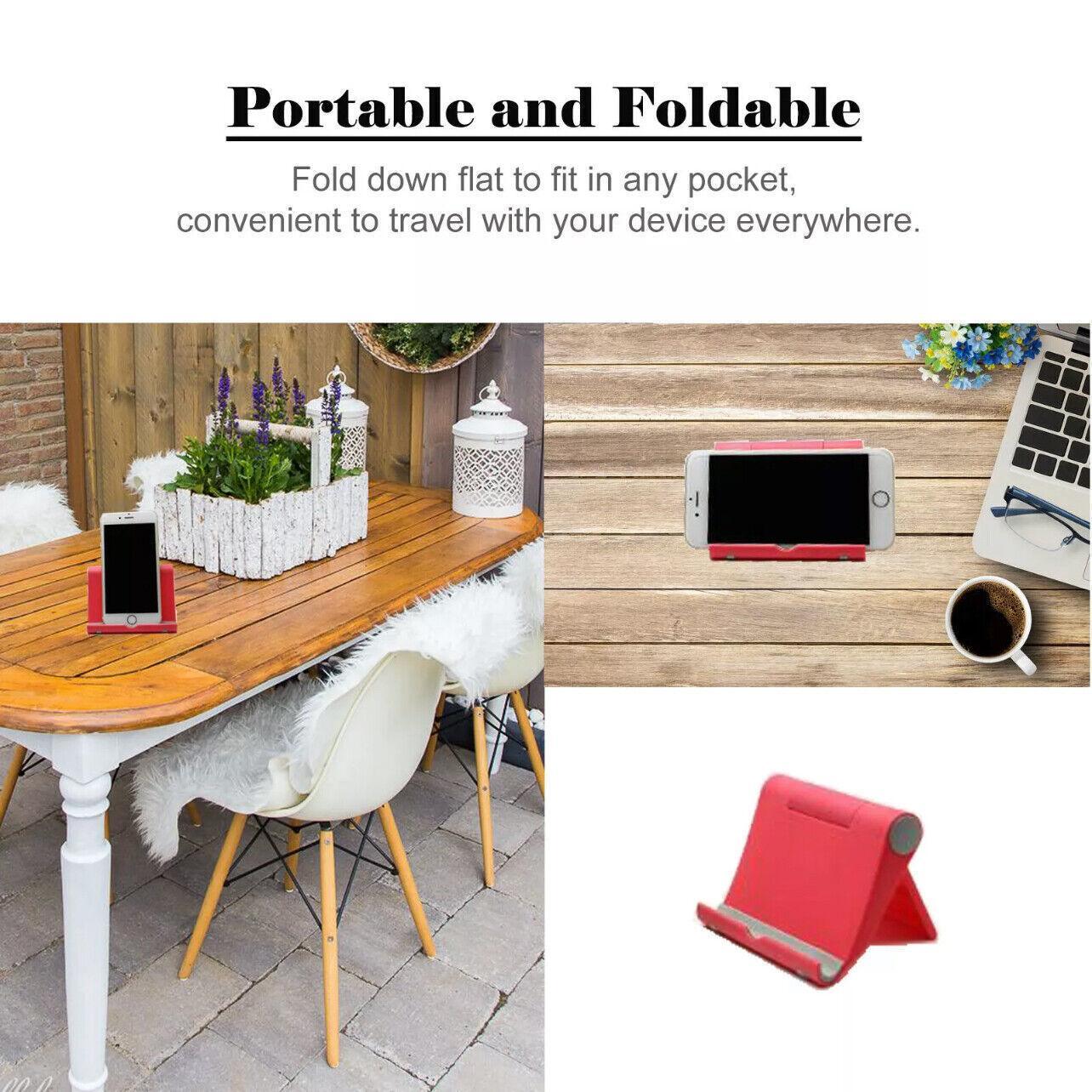 Desk Stand Holder for Mobile Phone Tablet iPad iPhone Samsung Universal Mount - White