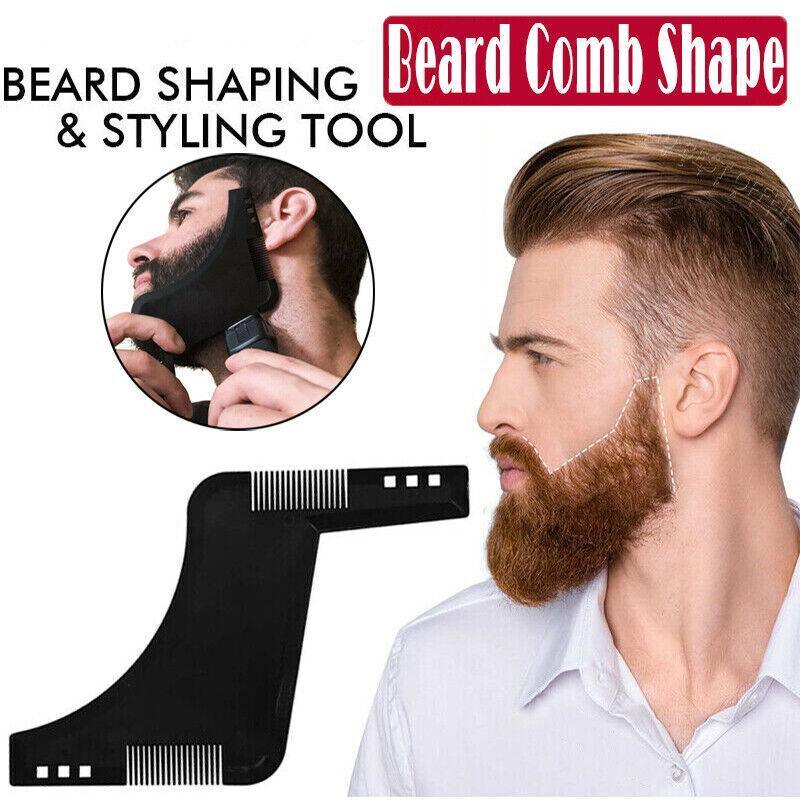 Beard Shaping Styling Template Comb Tool for Trimming Jawline Mustache Sideburns