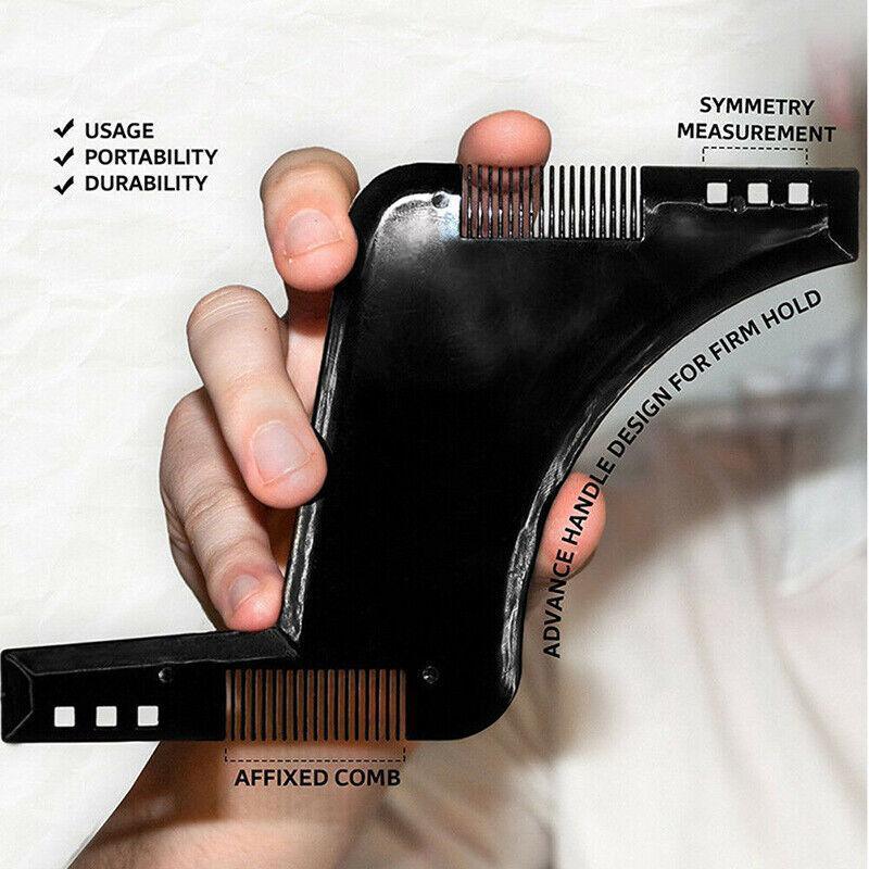 Beard Shaping Styling Template Comb Tool for Trimming Jawline Mustache Sideburns