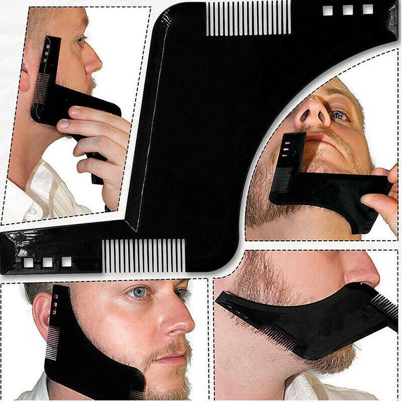 Beard Shaping Styling Template Comb Tool for Trimming Jawline Mustache Sideburns