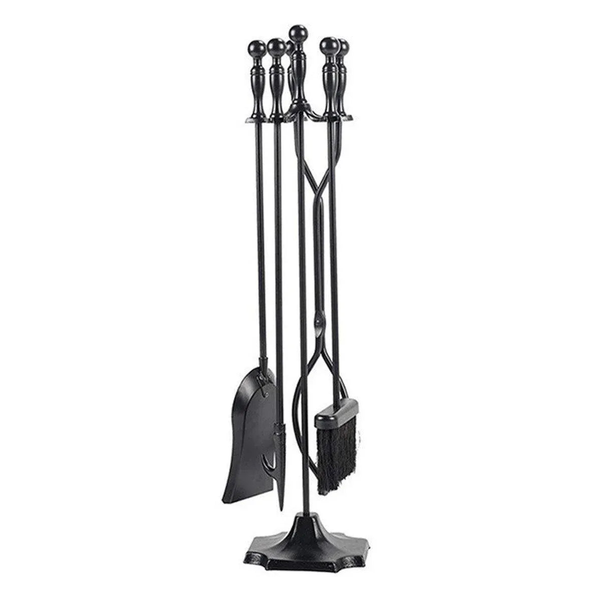 5-Piece Fireplace Tool Set with Stand