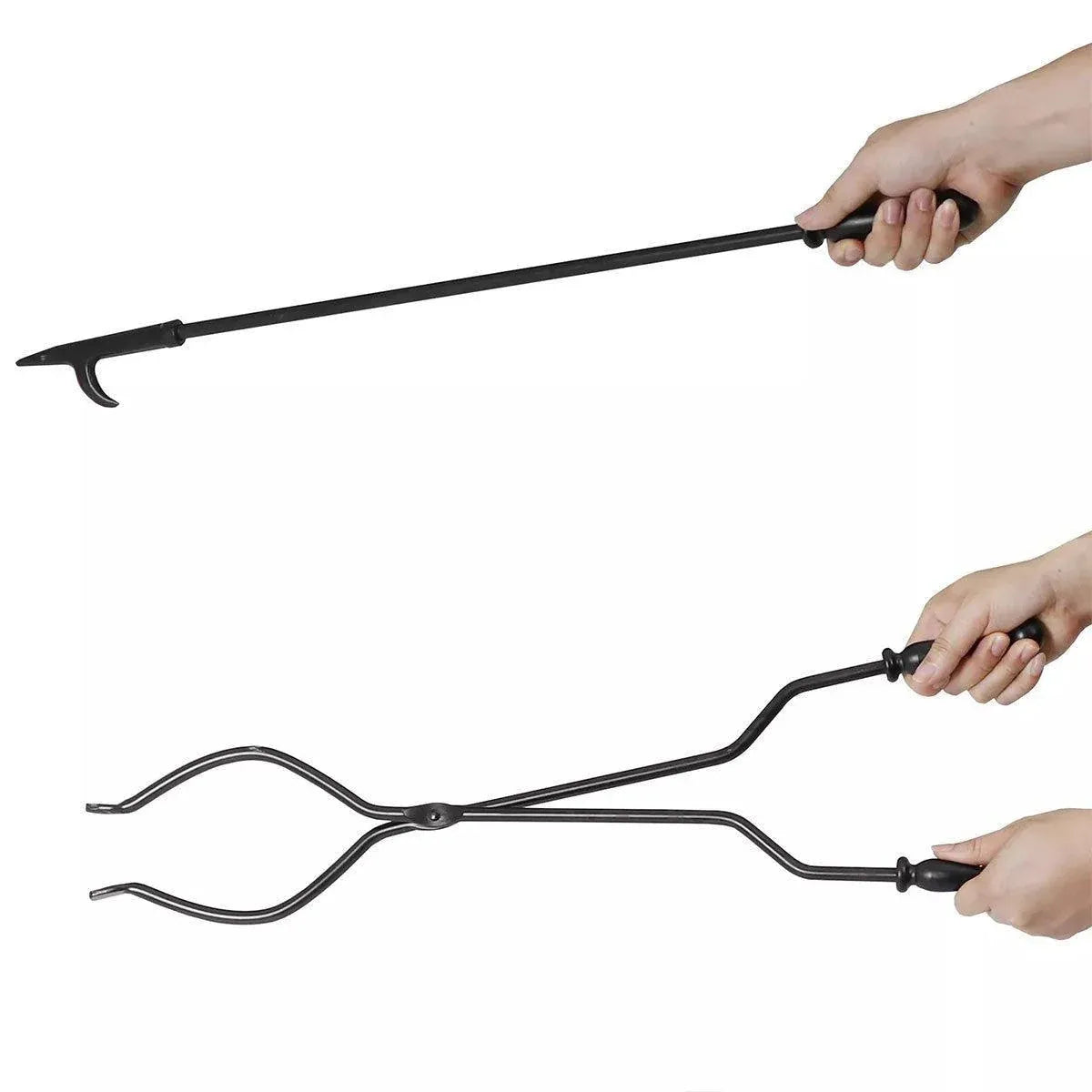 5-Piece Fireplace Tool Set with Stand