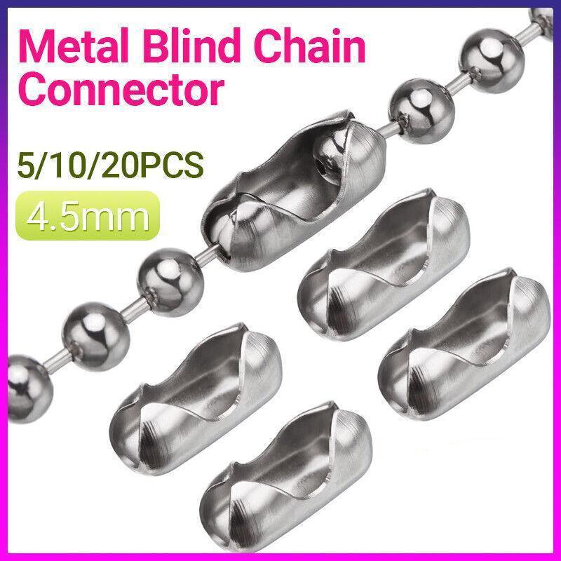 Upto20X Connector Roman Roller Blind Ball Chain Cord Joiner Vertical Hollandpart - 5PCS