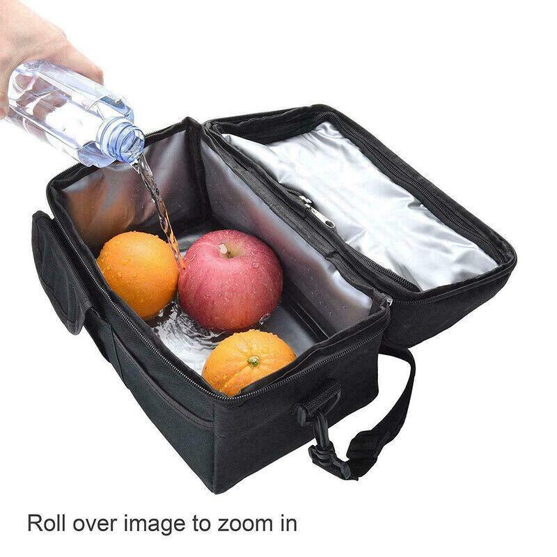 Insulated Lunch Bag Box Tote Cooler For Women Men Hot Cold Food Thermal - Blue