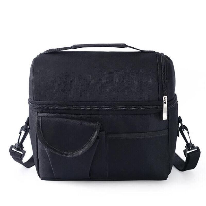 Insulated Lunch Bag Box Tote Cooler For Women Men Hot Cold Food Thermal - Light Blue