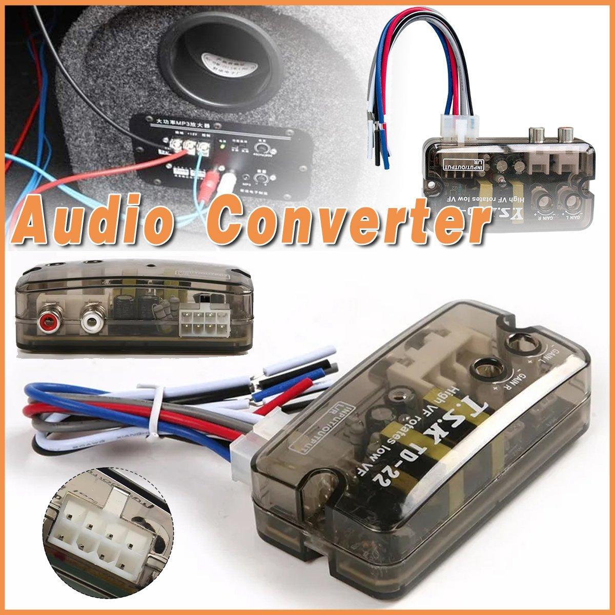 Car High to Low Frequency Converter Auto Stereo Line Speaker Level Adapter TD22