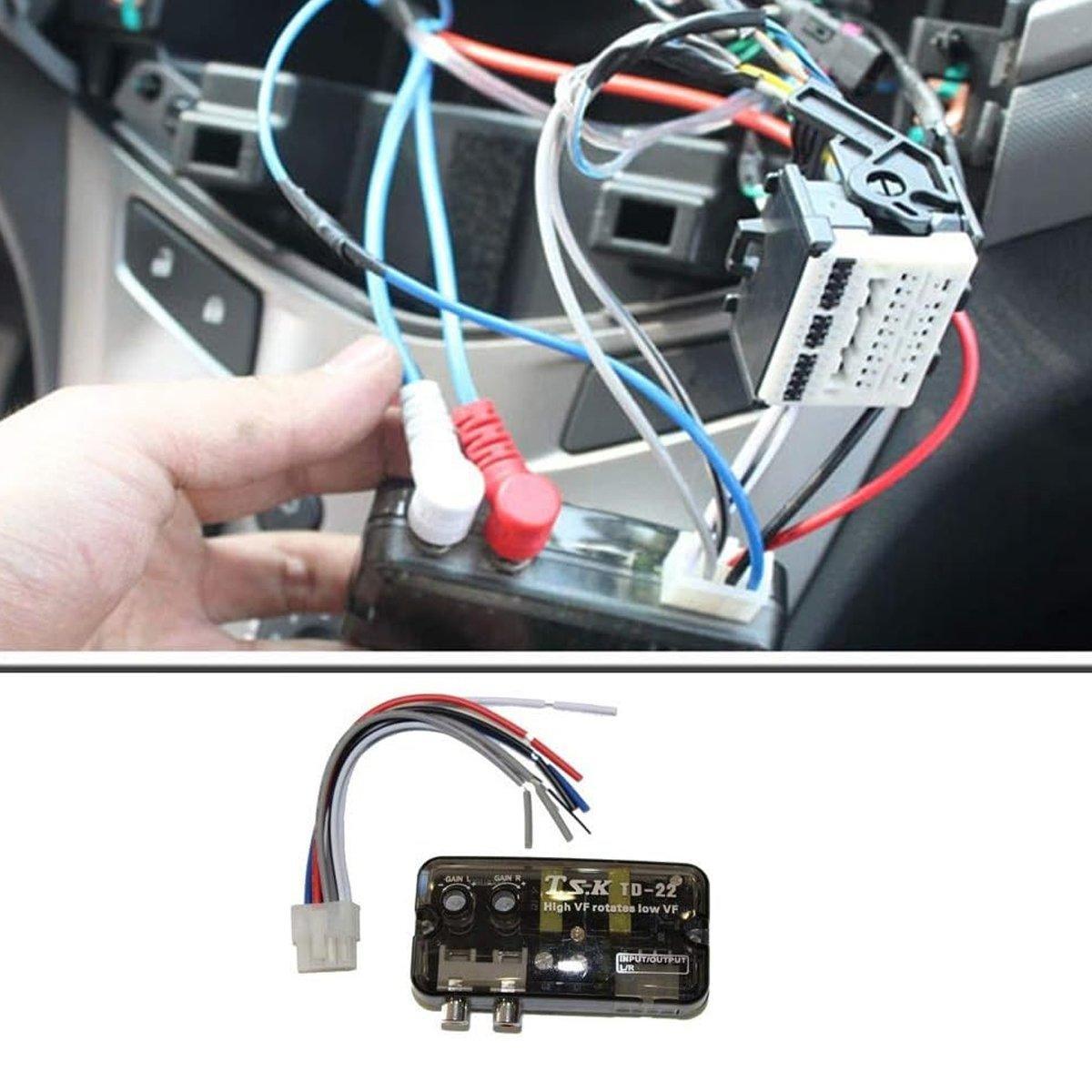 Car High to Low Frequency Converter Auto Stereo Line Speaker Level Adapter TD22