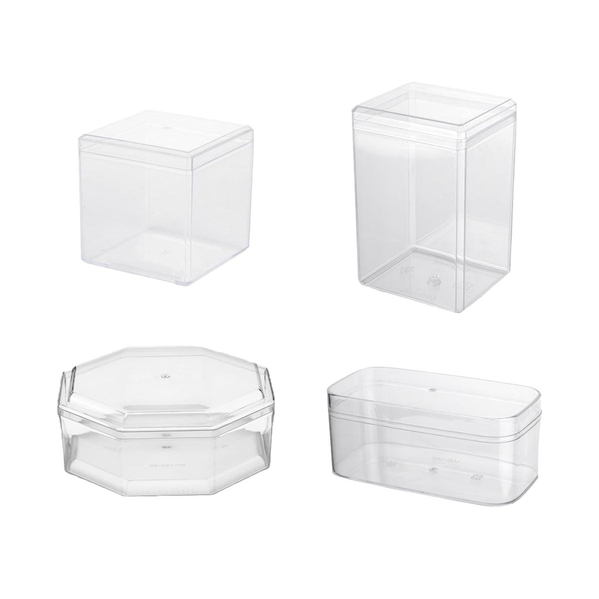 20pcs Transparent Biscuit Box Plastic Cake Box Pastry Dessert Storage Container - 5.5x9.5cm