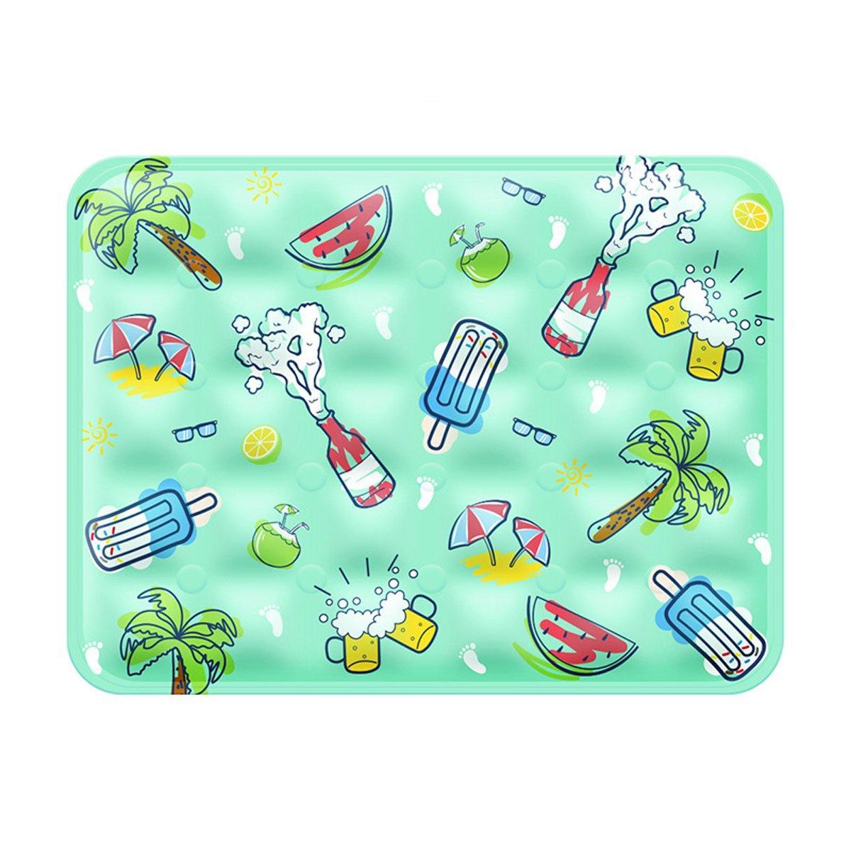 Cooling Ice Mat for Pets Summer Dog and Cat Cooling Pad Comfortable Pet Bed - Green - 50x60cm