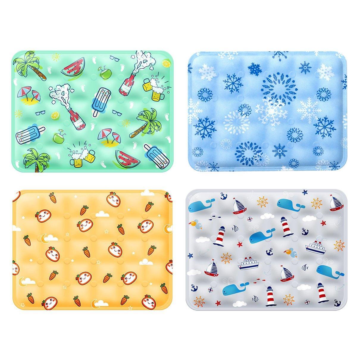 Cooling Ice Mat for Pets Summer Dog and Cat Cooling Pad Comfortable Pet Bed - Grey - 50x60cm