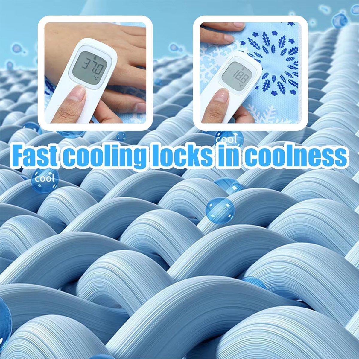 Cooling Ice Mat for Pets Summer Dog and Cat Cooling Pad Comfortable Pet Bed - Grey - 50x60cm