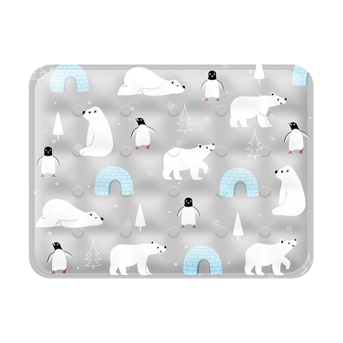 Cooling Ice Mat for Pets Summer Dog and Cat Cooling Pad Comfortable Pet Bed - Grey - 50x60cm