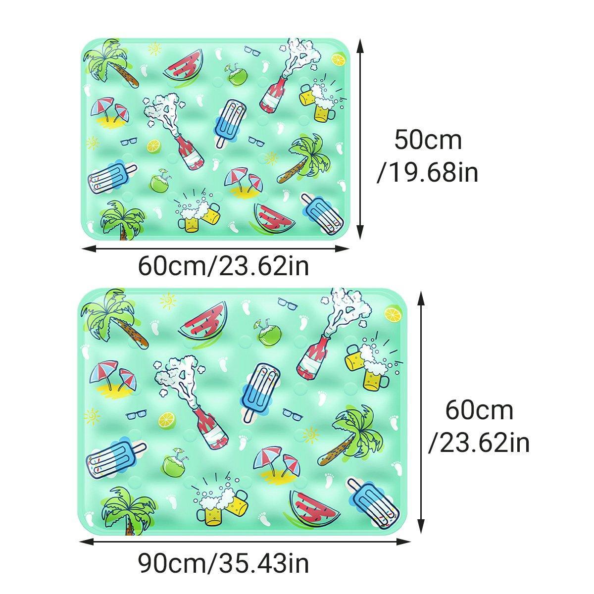 Cooling Ice Mat for Pets Summer Dog and Cat Cooling Pad Comfortable Pet Bed - Grey2 - 60x90cm