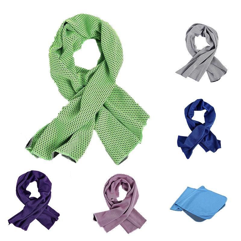 Instant Cooling Towel Gym Sport Golf Exercise Jog Cycling Outdoor Ice Cold Scarf - Purple