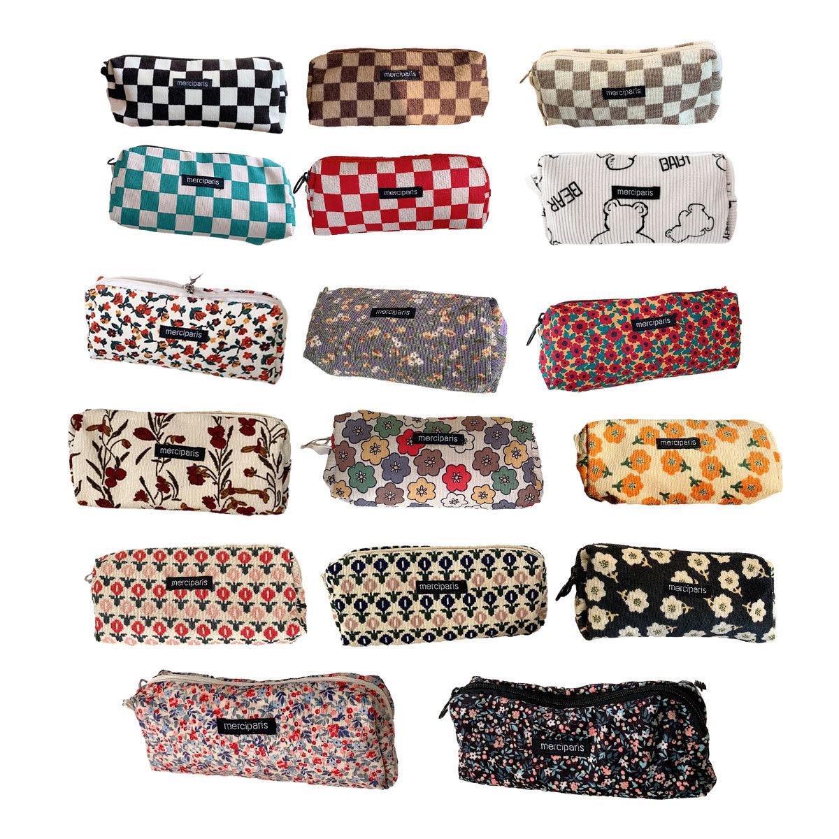 Large Capacity Pencil Case Organiser Bag Stationery Holder School Travel Pouch - Hong Kong Style