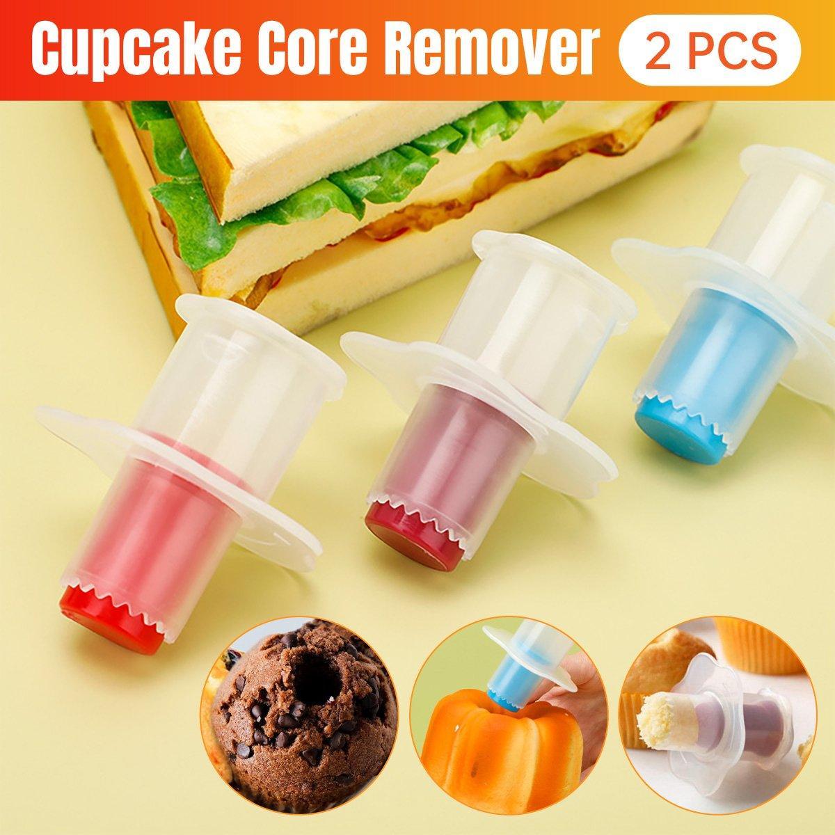 2PCS Eco-Friendly Plastic Paper Cup Cake Corer Pastry Hollowing Tool Easy to Use - Purple
