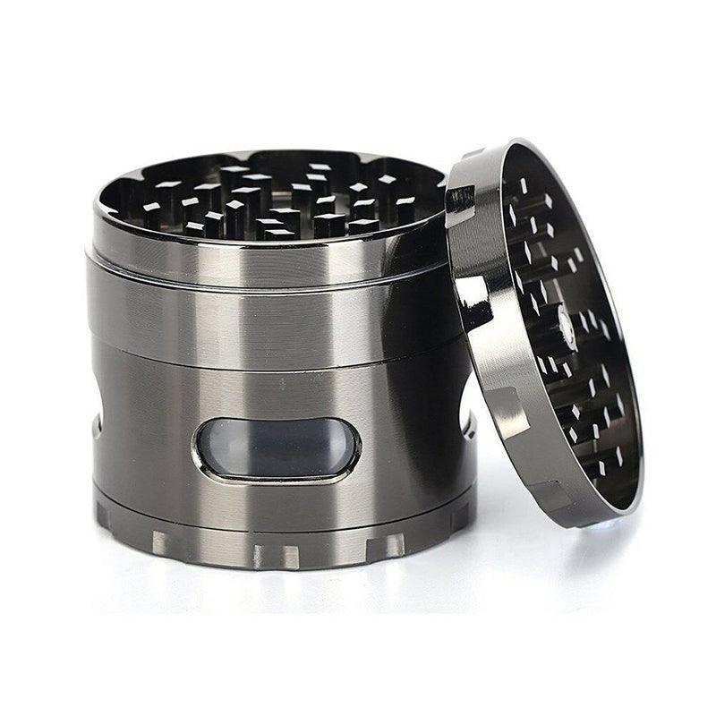 Zinc Alloy 4-Layer Aluminum Herbal Tobacco Herb Grinder Smoke Grinders Gun Black