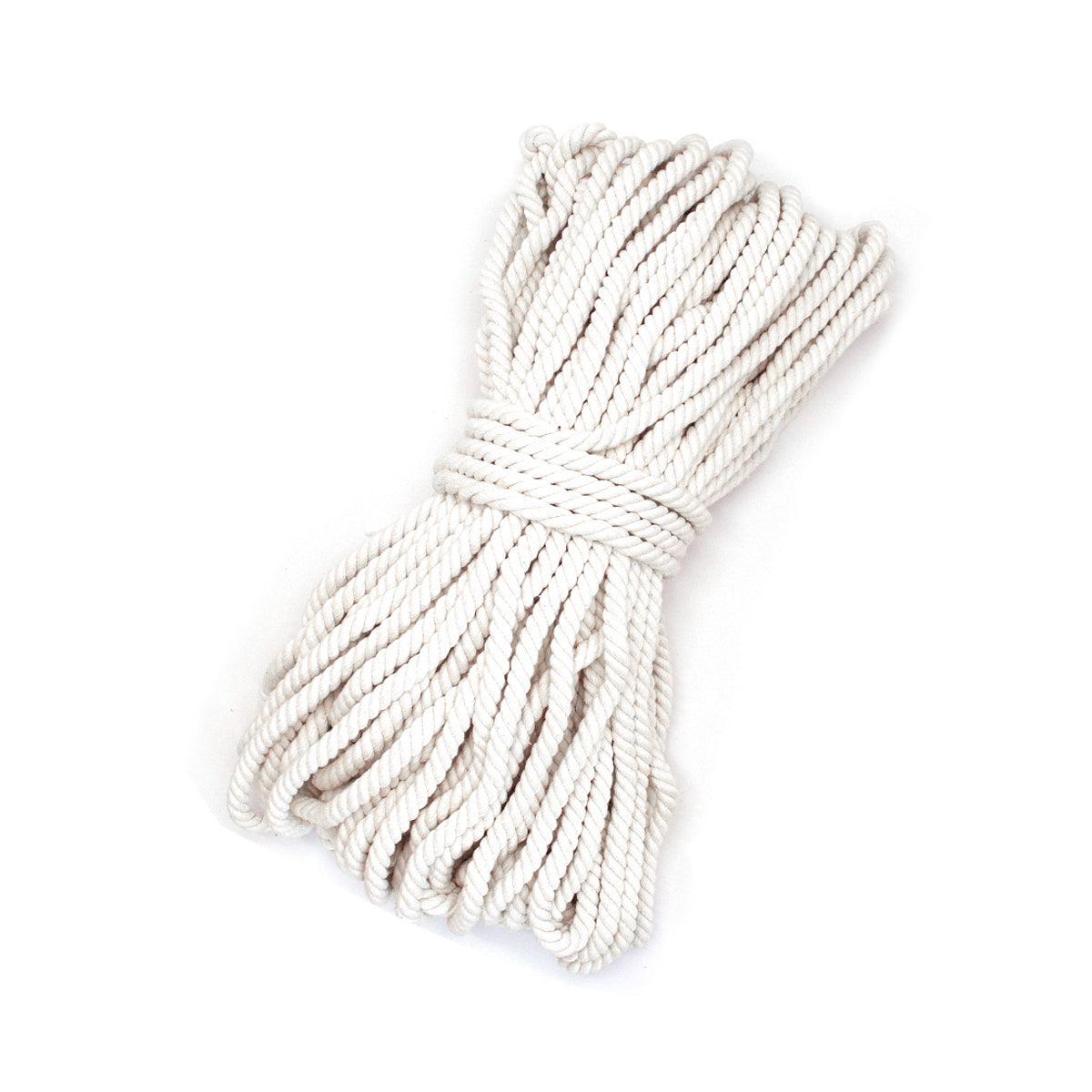 Cotton Rope Macrame Cord 1-12mm DIY Craft Tapestry Binding Decorative String - 12mm x 50m