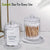 4PCS Transparent Cotton Swabs Makeup Remover Pad Storage Box Household Organizer