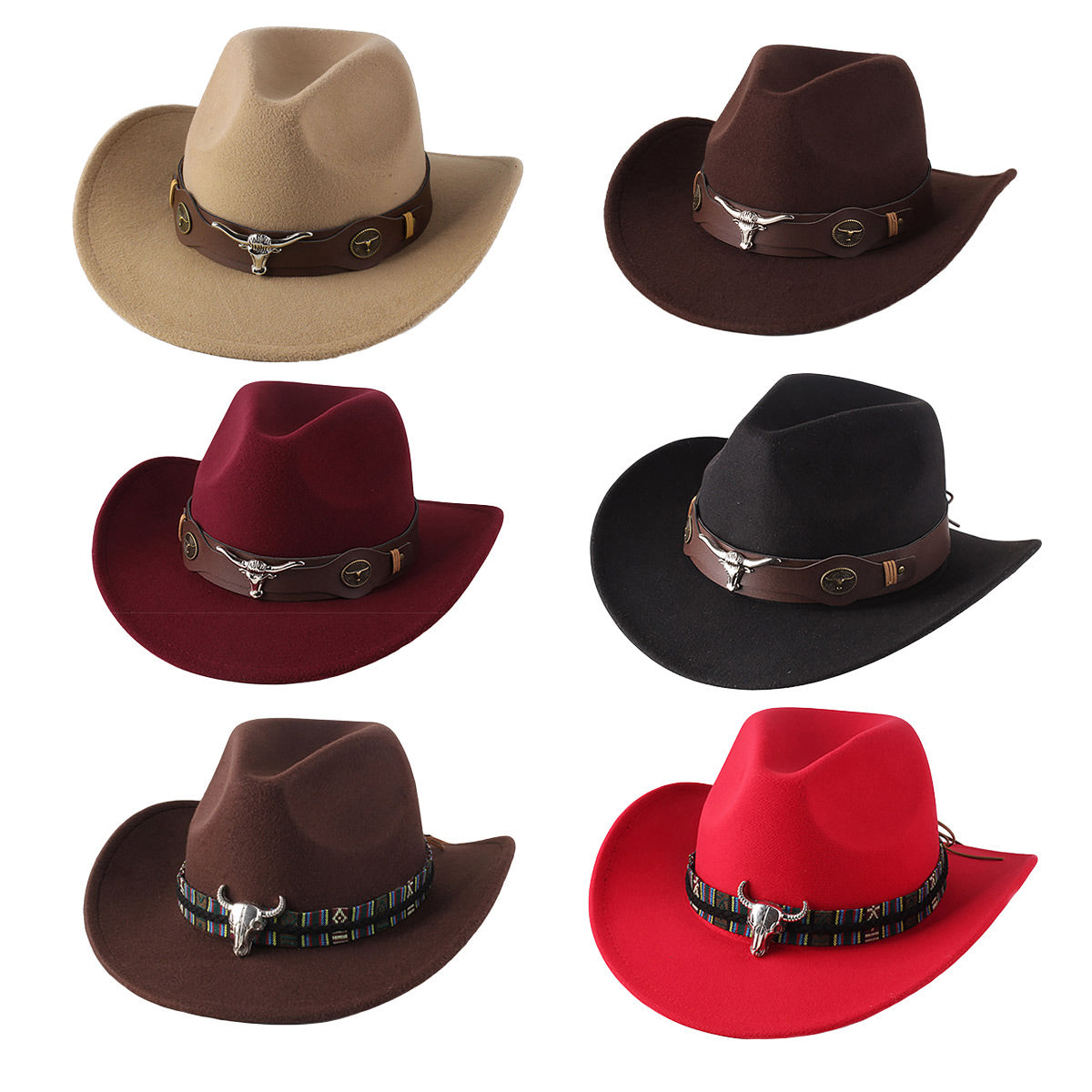 STweed Hat Ethnic Style Jazz Cap Bowler Hat Sun Hat for Men Women Summer Fashion - Brown