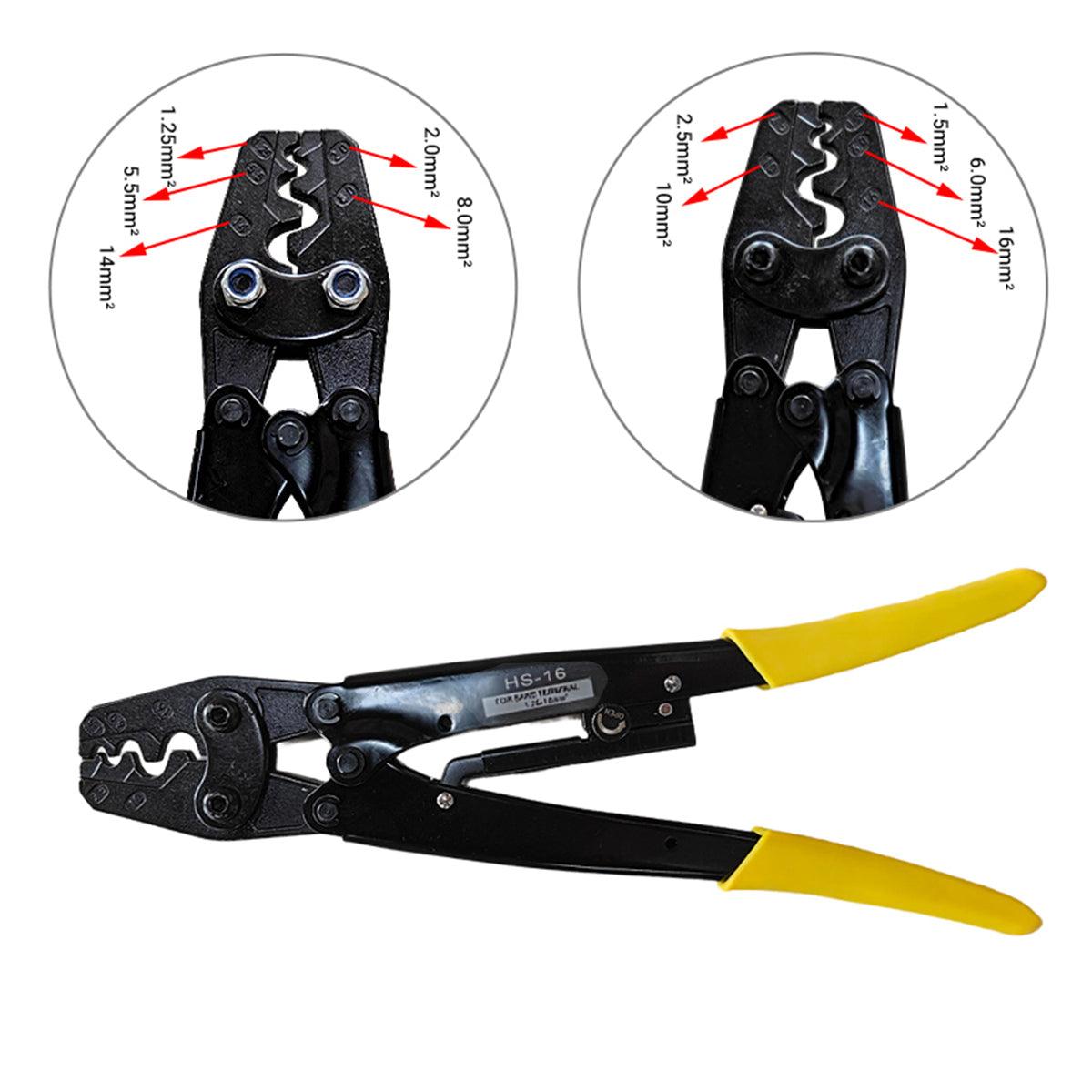 1.25-16mm2 Wire Crimper Cable Plier Terminal Anderson Plug Lug Crimping Tool