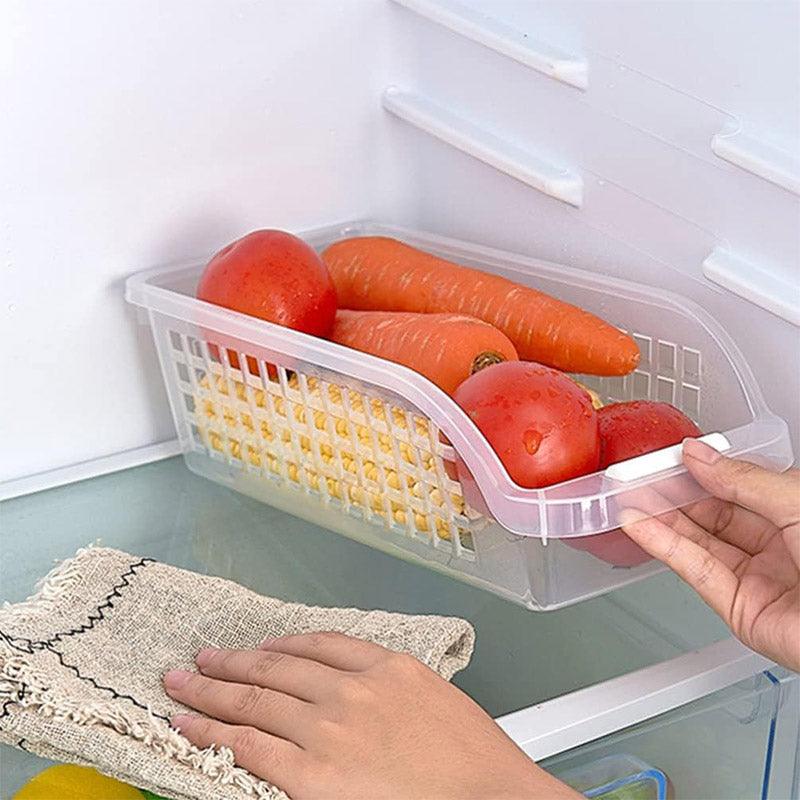 4pcs Refrigerator Storage Box Transparent Plastic Household Organizer Kitchen