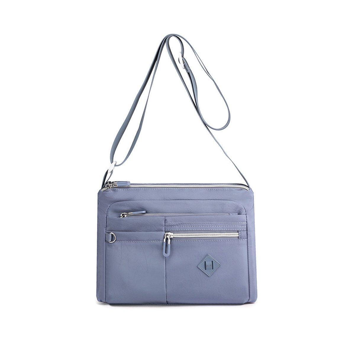 Ladies Large Capacity Crossbody Bag Single Shoulder Small Square Bag Handbag - Light Blue