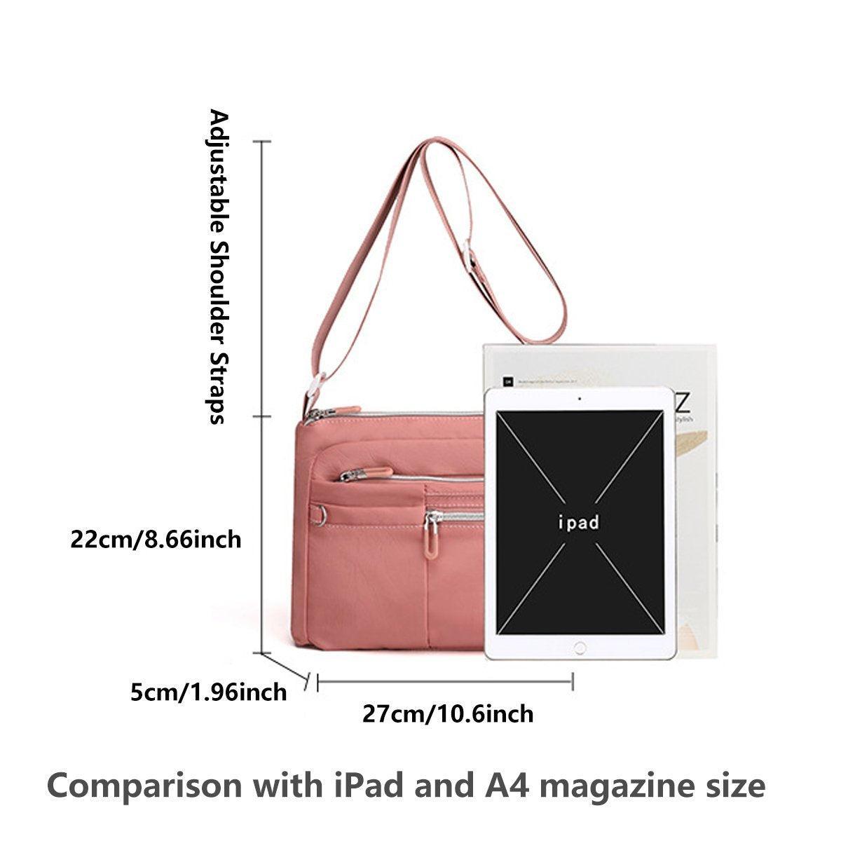 Ladies Large Capacity Crossbody Bag Single Shoulder Small Square Bag Handbag - Purple