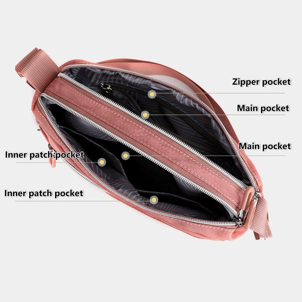 Ladies Large Capacity Crossbody Bag Single Shoulder Small Square Bag Handbag - Purple