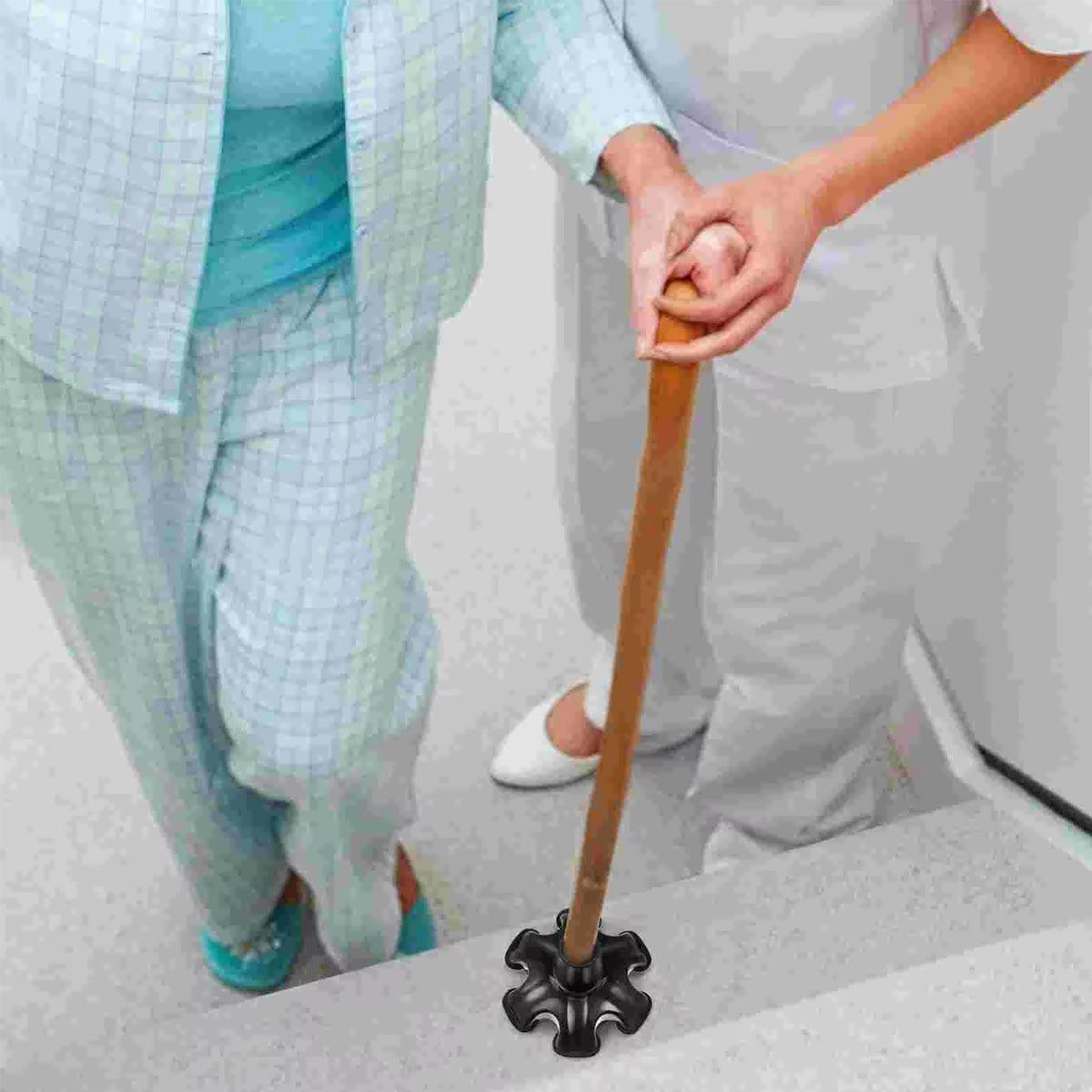 2PCS 19MM Non-Slip Rubber Foot Pads for Walking Cane Crutch Support Replacement