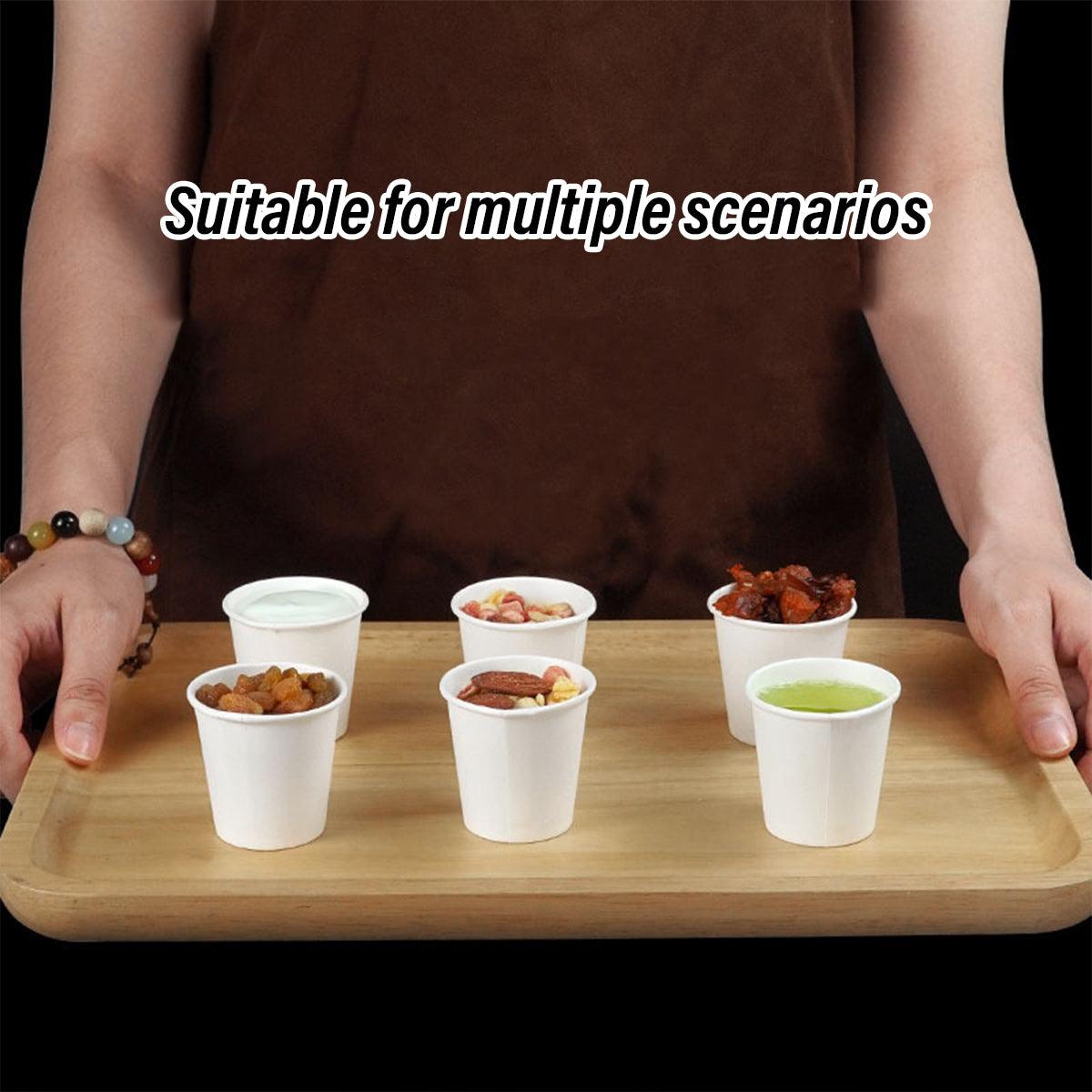 Small Paper Tasting Cups 100pcs White 30ml Disposable Sampling Drink Cups
