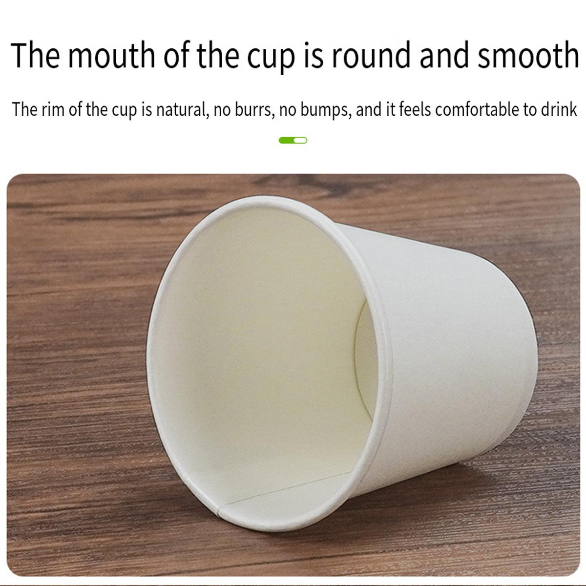 Small Paper Tasting Cups 100pcs White 30ml Disposable Sampling Drink Cups