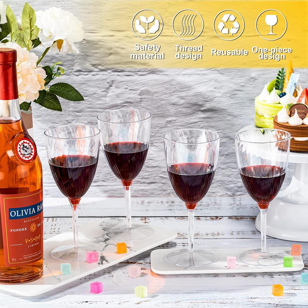 8-Piece 210 mL Plastic Wine Cup Set