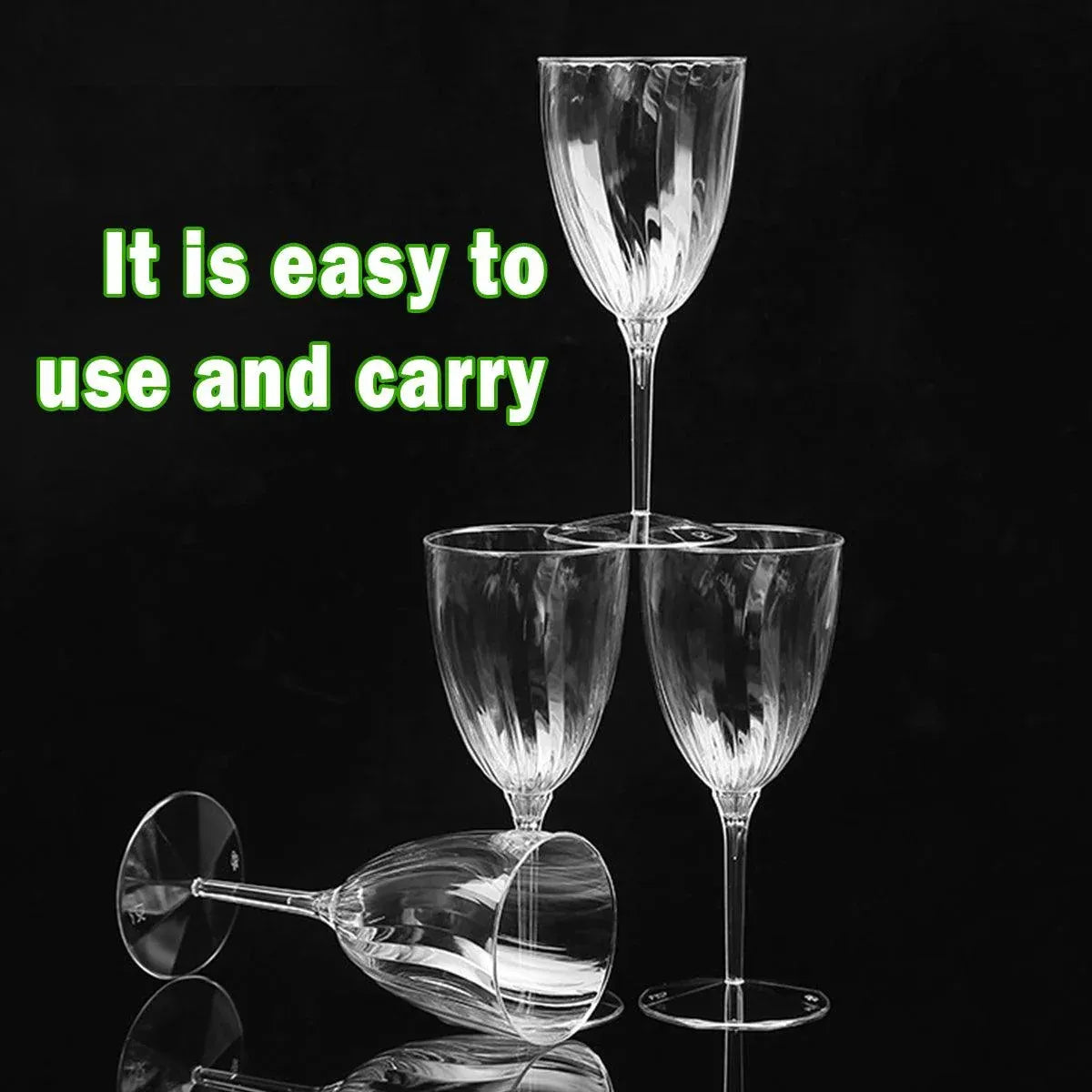 8-Piece 210 mL Plastic Wine Cup Set