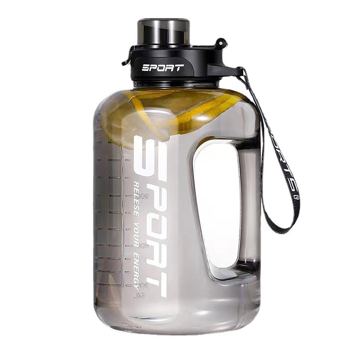 Large Capacity Water Cup Fitness Sports Water Bottle for Gym Outdoor Activities - Black