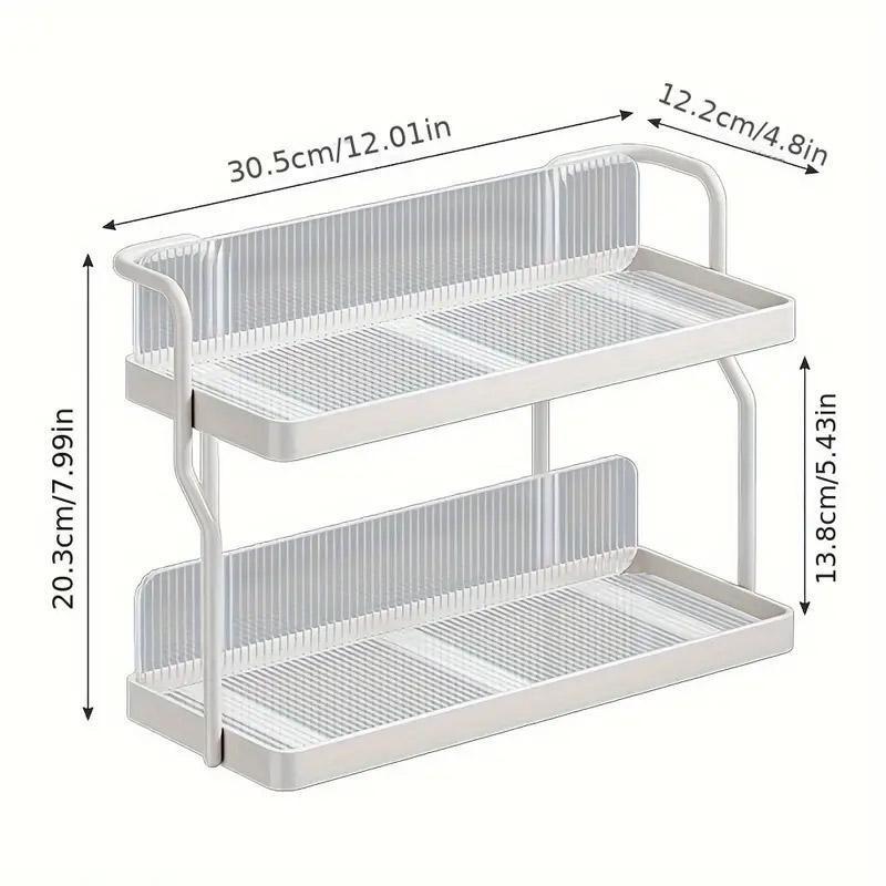 2 Tier Shelf Kitchen Storage Rack Organizer for Home and Countertop Organization