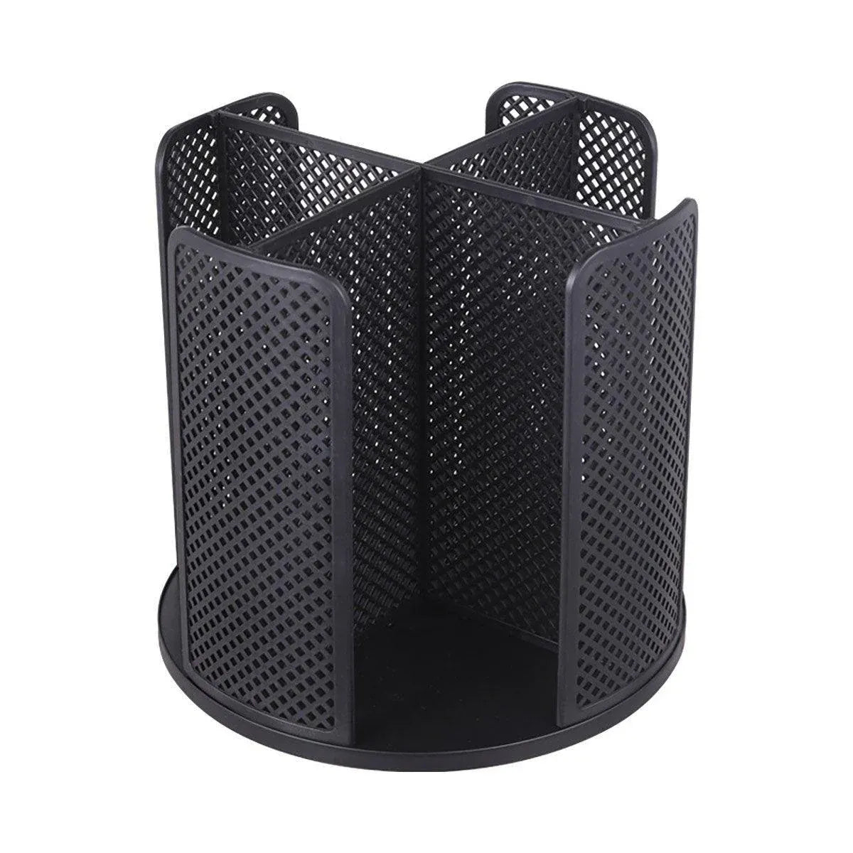 Paper Cup Holder Organizer Swivel Compartment Cup Picker Drink Storage Stand - Black