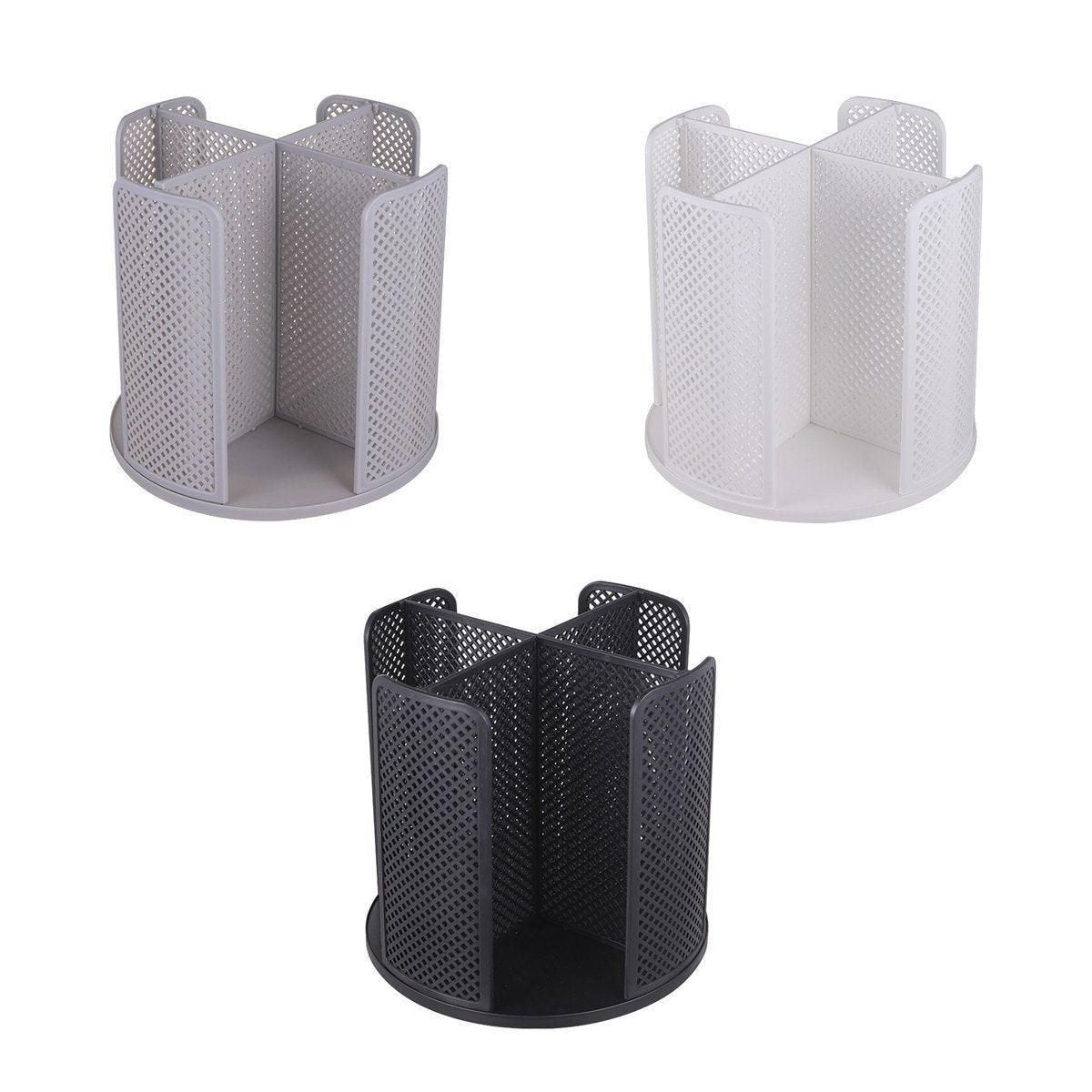 Paper Cup Holder Organizer Swivel Compartment Cup Picker Drink Storage Stand - Black