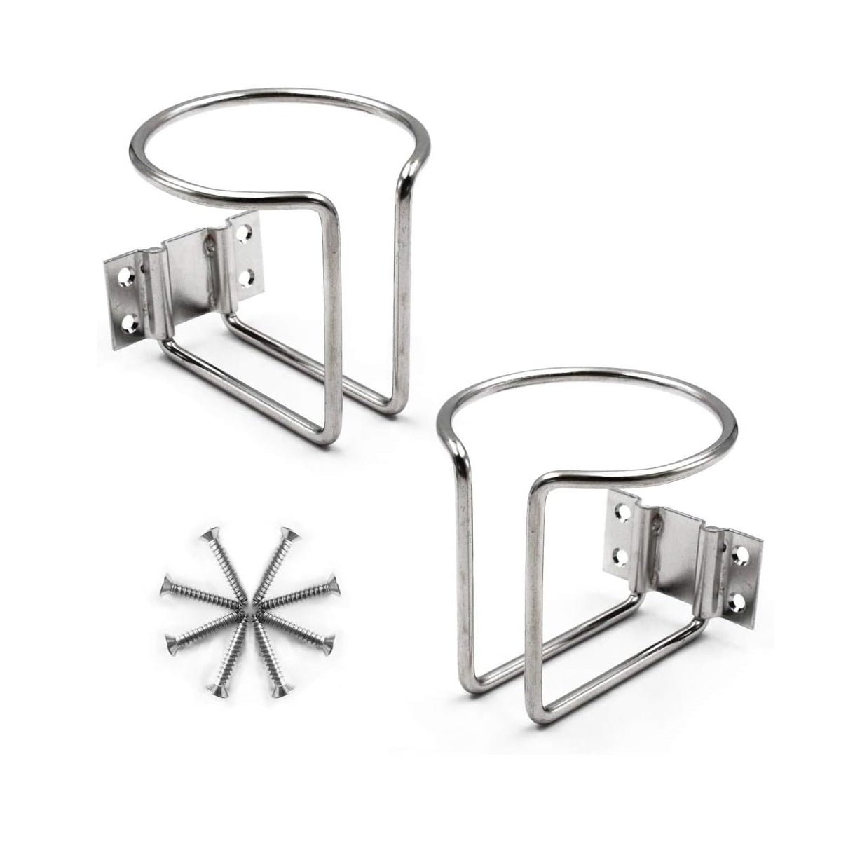 2pcs Cup Stainless Steel Boat Drink Holder Ring Holders Marine Car Truck Yacht