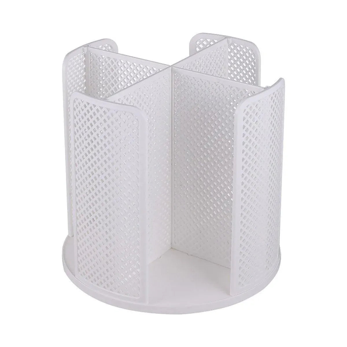 Paper Cup Holder Organizer Swivel Compartment Cup Picker Drink Storage Stand - White