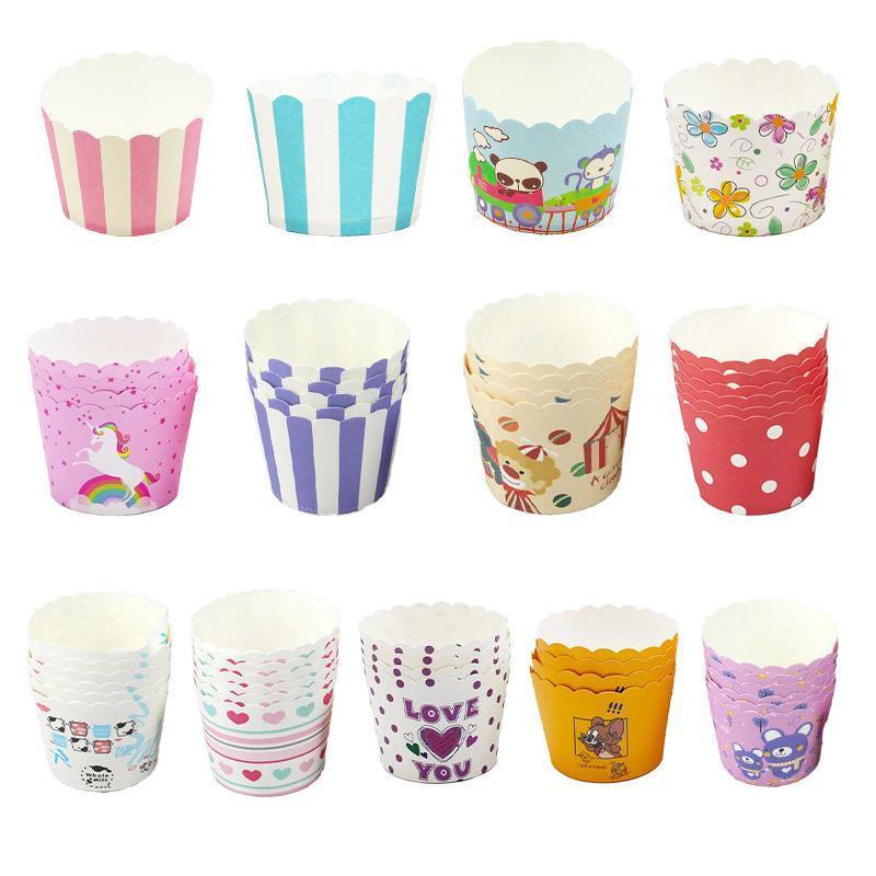500pcs Colorful Cupcake Muffin Baking Cups Greaseproof Nonstick Paper Liners - Cupcake-500pcs-DJMCB