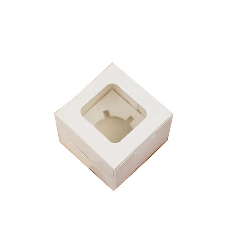 Cupcake Box Cases 1/2/4/8/12 Holes Window Face Cases Party Wedding Muffin Baking - 2 Holes 25PCS