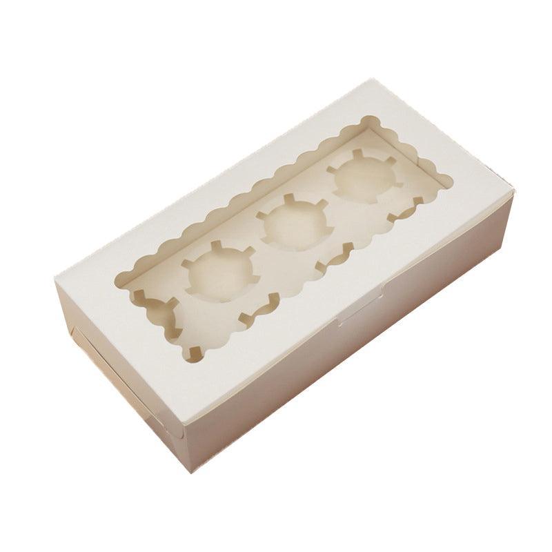 Cupcake Box Cases 1/2/4/8/12 Holes Window Face Cases Party Wedding Muffin Baking - 2 Holes 25PCS