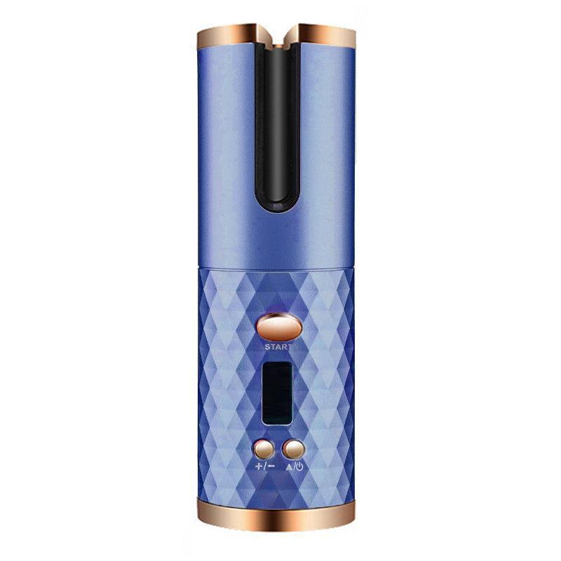 Lcd Cordless Auto Rotating Hair Curler Hair Waver Curling Iron Wireless Ceramic - White